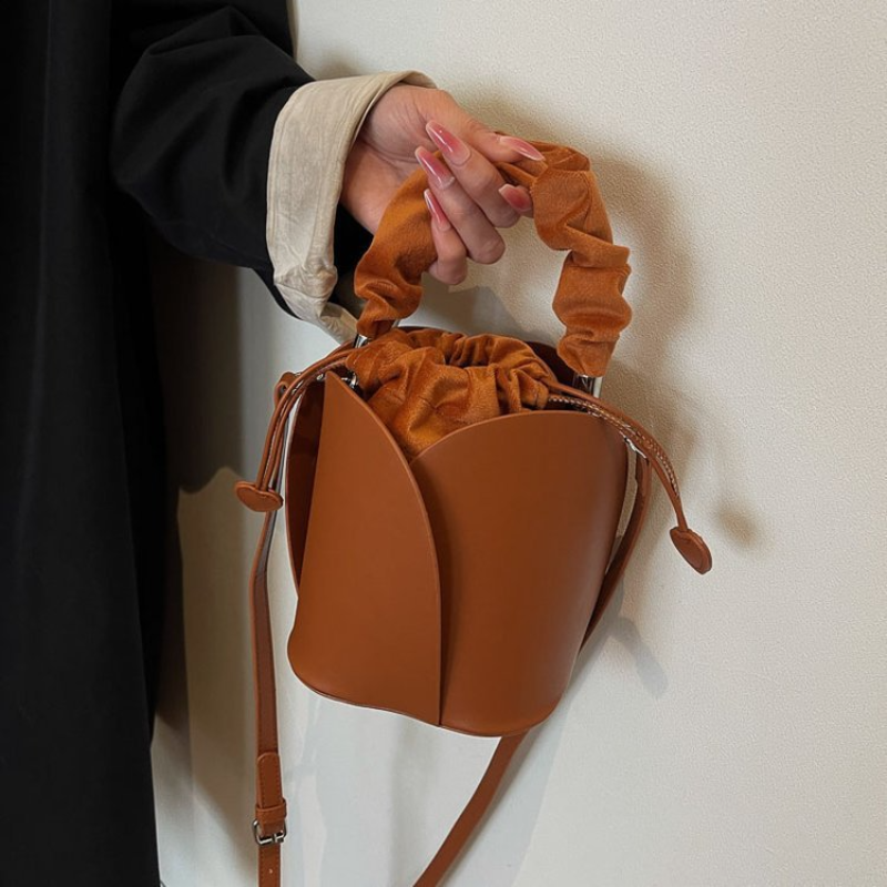 Модная женская сумка-ведро с лепестками, женская сумка через плечо, женская сумка-мессенджер высокого качества, универсальная, роскошная