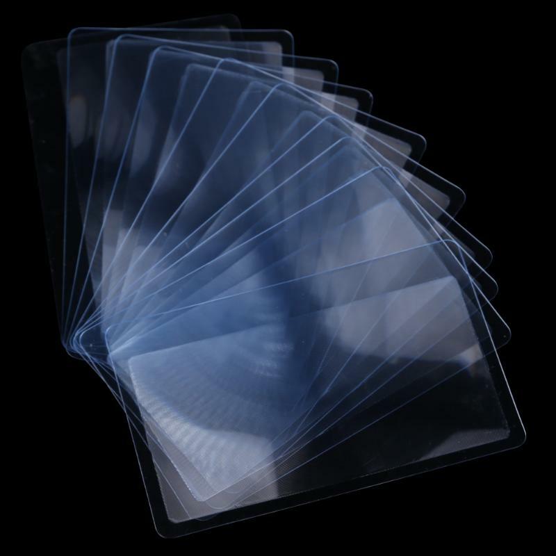 10PCS Multifuntion 3X Magnifier Magnification Magnifying Fresnel LENS Portable Pocket Credit Card Size Magnifying Glass
