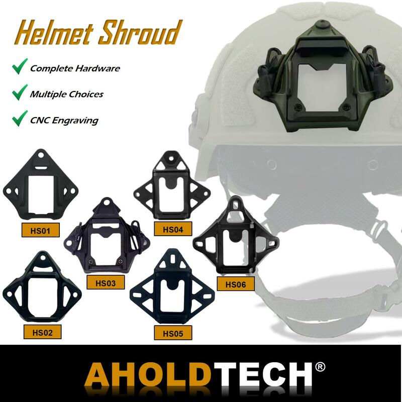 Aholdtech Tactische Helm Shroud Modulaire Bungee Wilcox L4 Nvg Mount Adapter Voor Snelle Mich Wendy Kogelvrije Helm Accessoires