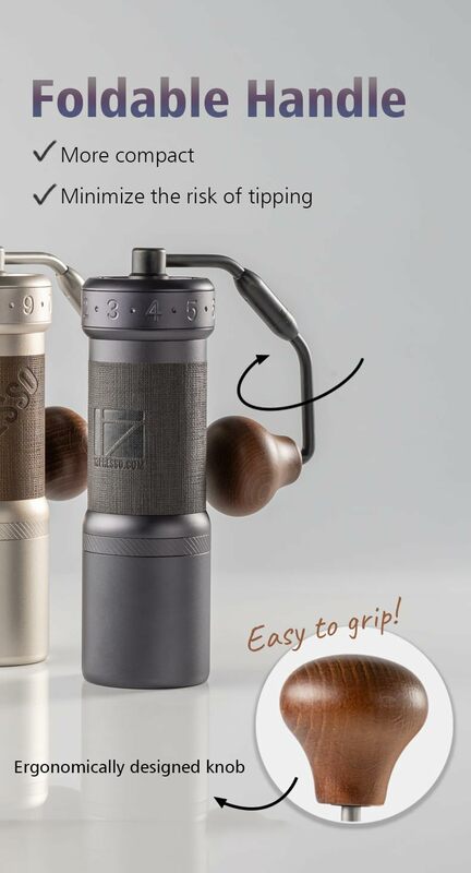 K-Ultra مطحنة قهوة يدوية ، لدغ مخروطي من الفولاذ المقاوم للصدأ ، رمادي حديد مع حقيبة حمل ، مطحنة مخروطية التجميع ، 1 زبرسو