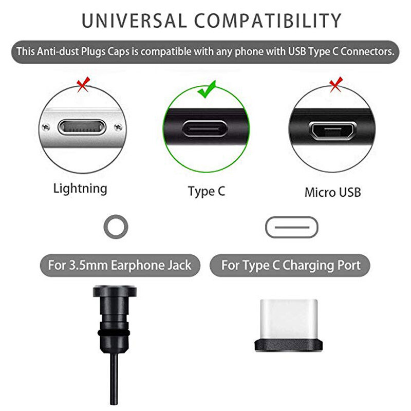 USB tipo c fone de ouvido anti-poeira, 3,5mm, para samsung s10, s9, s8, nota 8, 9, huawei p10, p20, p30