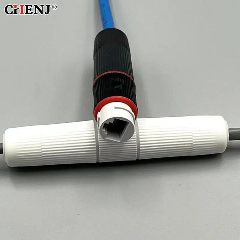 1Pcs RJ45 Docking Connector Ethernet Network Straight-through Waterproof IP67 Header Outdoor Broadband Network Cable Extender