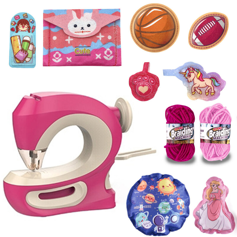 Máquina de tejer con diseño de Mini máquina de coser de juguete para niños, máquina de tejer DIY, Decoración de casa de muñecas, muebles en miniatura, juguetes para niñas