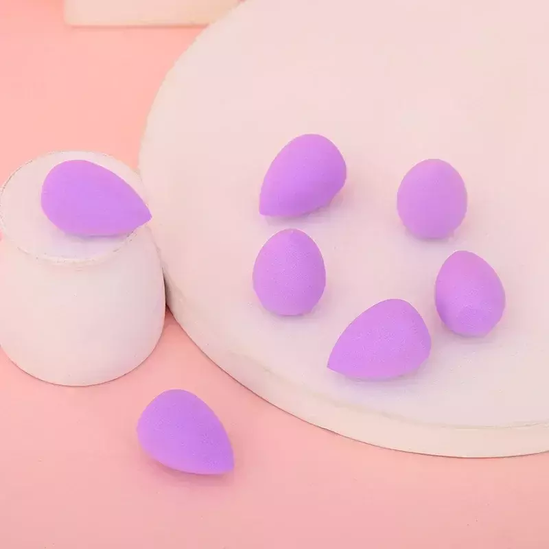 7 Mini Makeup Sponge Face Powder Puff Dry and Wet Non-eating Powder Makeup Egg Mini Water Drop Shape Air Cushion Powder Puff
