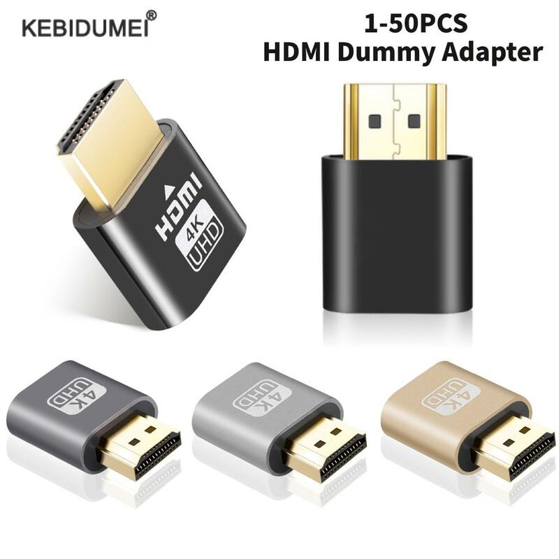 1-50ชิ้นที่เข้ากันได้กับ HDMI 1.4 DDC EDID ปลั๊กหุ่นจำลองการแสดงผลเสมือน headless ผี DisplayPort อุปกรณ์คอมพิวเตอร์อุปกรณ์จำลอง