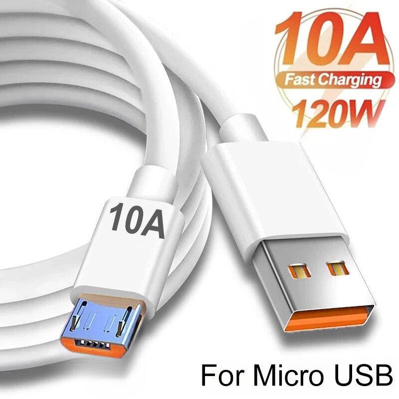 마이크로 USB 케이블, 고속 충전 USB 코드, 삼성 갤럭시 S7 S6 PS4 MP3 TV 스틱, 안드로이드 폰 데이터 케이블, 10A