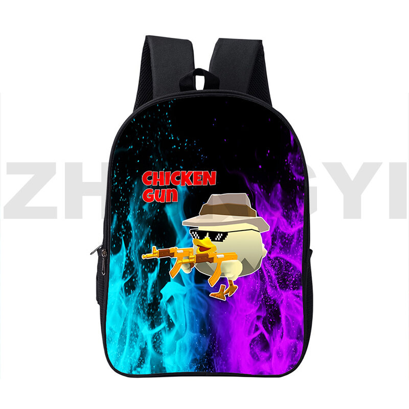 Mochila 3D Anime torba na pistolet z kreskówka kurczak na broń plecak podróżny plecak rekreacyjny 16 Cal wodoodporne torby szkolne modne