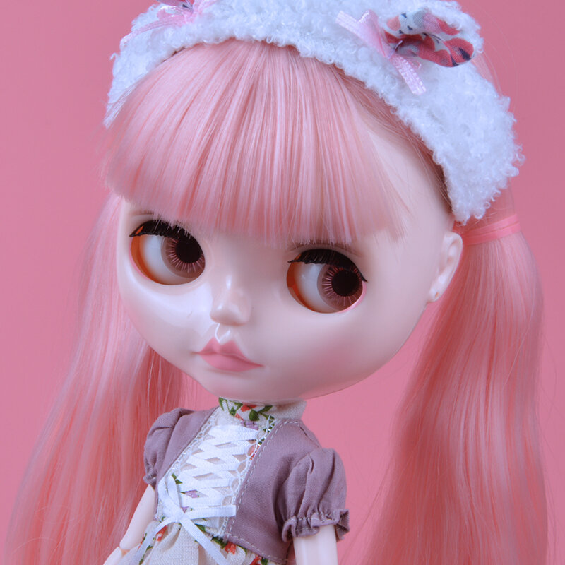 Blyth Doll 1/6 BJD Dolls Joint Body White Shiny Face Nude Doll con mani Extra Anime Collection Toy for Girls Gift