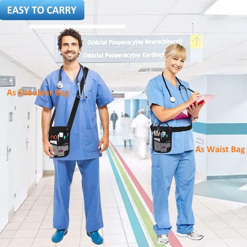 Portátil Enfermeira Cintura Bag, Enfermeira Belt Bag, Bolsa de enfermagem, Multifuncional Trabalho Suprimentos, Enfermeiros Bolsas, Enfermeiros Fanny Pack, Cinto Organizador