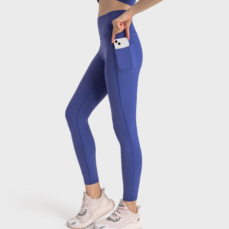 Mallas de entrenamiento transpirables con realce de cadera para mujer, Leggings de cintura alta con bolsillo para correr, gimnasio y Fitness