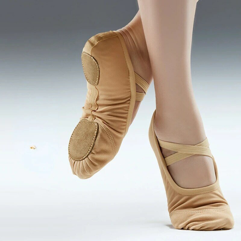 Оптовая продажа; Летние женские дышащие балетки с сетчатым верхом для девушек; Танцевальная обувь для взрослых с когтями; Женская обувь для танцев