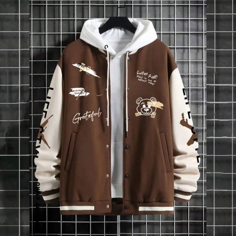 S-2XL! 6 Colors! Men's Baseball Jacket 2024 Spring and Autumn Trend American Handsome Men's Loose Casual Jacket