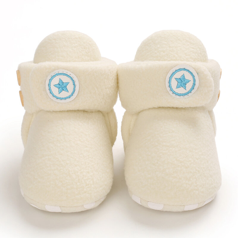 Sepatu Bayi Fashion Baru Sepatu Bayi Katun Hangat Warna Solid Sepatu Pertama Berjalan Sepatu Bot Nyaman Lembut Hangat Tempat Tidur Bayi