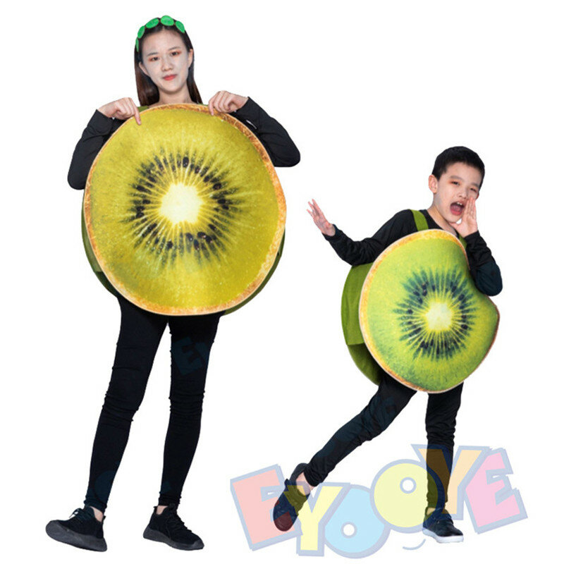 Série de frutas cosplay traje criativo engraçado palco desempenho carnaval festival festa dos desenhos animados roupa pai-criança adereços