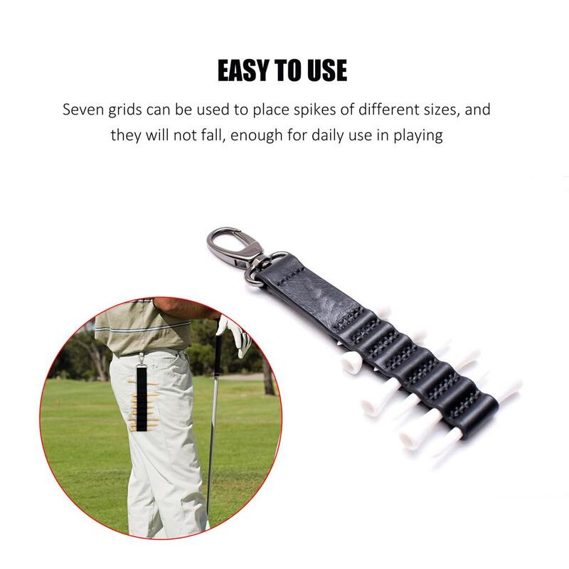 Golf Tee Holder Lightweight Leather Belt Clip Keychain Case Putter Golfing Pocket Easy to Hang Organizer for Lovers
