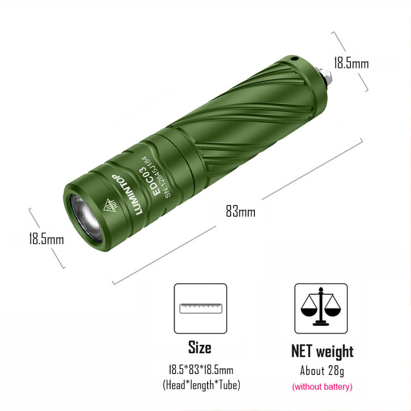 14500 AA EDC LED Flashlight With Magnetic Tail Keychain Outdoor Camping Lamp 800 Lumens Lighting 70 Meters Lantern Torch EDC03