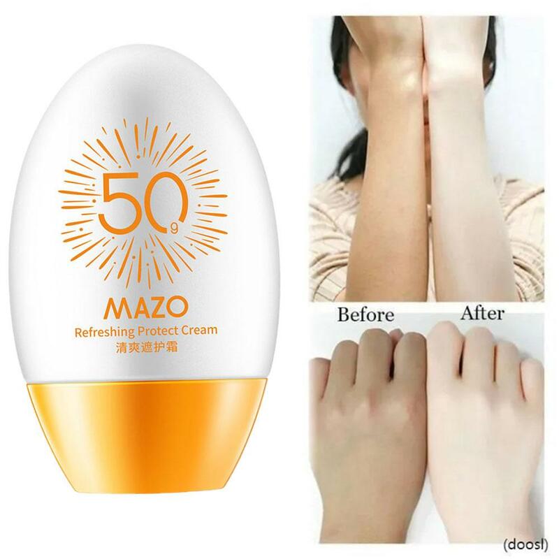 Spf50 + nawilżający filtr przeciwsłoneczny do ochrony skóry, odświeżający makijaż, odporny na krem przeciwsłoneczny UV krem do twarzy, U8D5