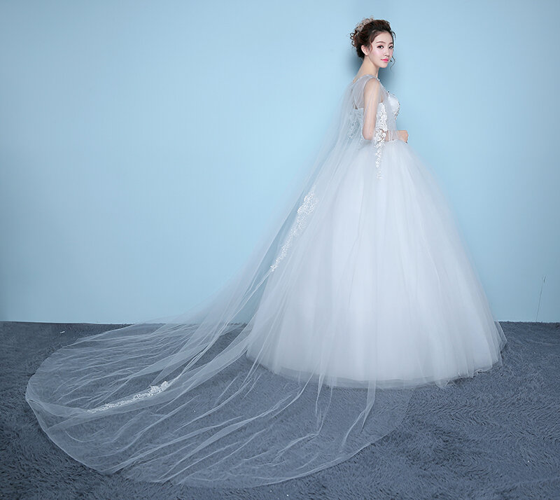 Женское кружевное свадебное платье Applqiue, простое платье с глубоким декольте и открытой спиной