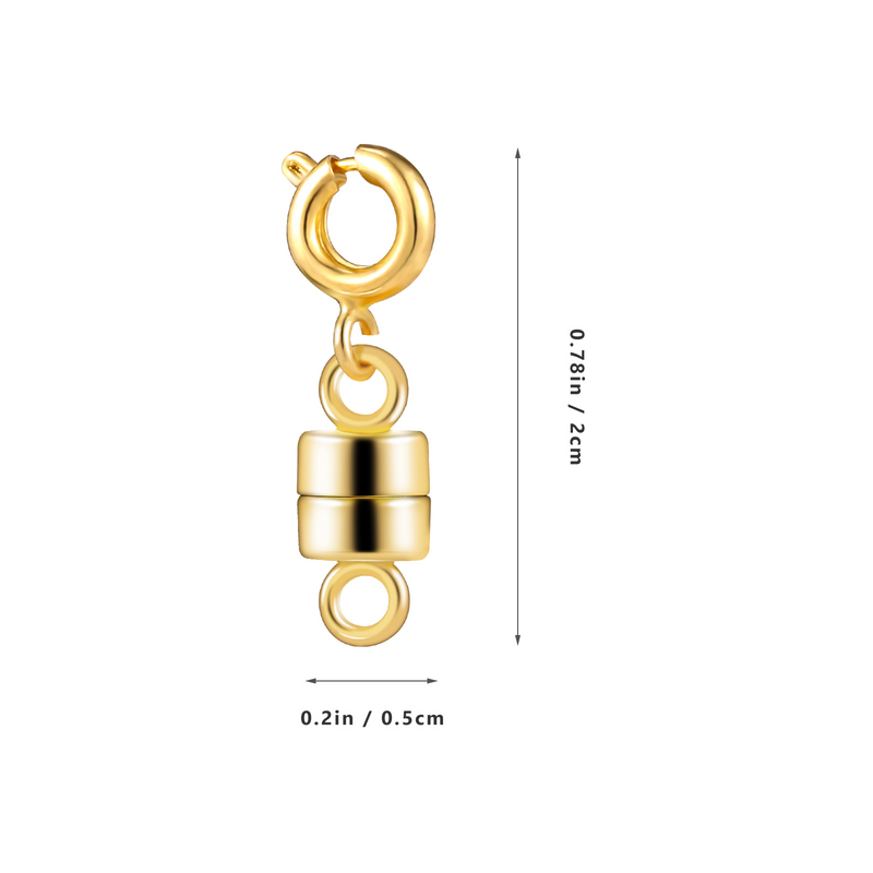 6 pezzi piccoli fermagli di bloccaggio con fibbia magnetica cilindrica convertitori magnetici colore oro e argento chiusura magnetica a moschettone gioielli