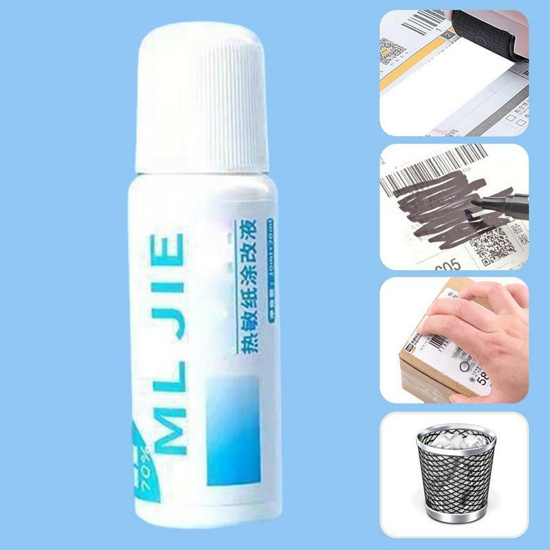 20ml 30ml 50ml Portable Thermal Paper Data Fluid Thermal Paper Correction Fluid Fast-Drying Identity Protector Quick Eraser