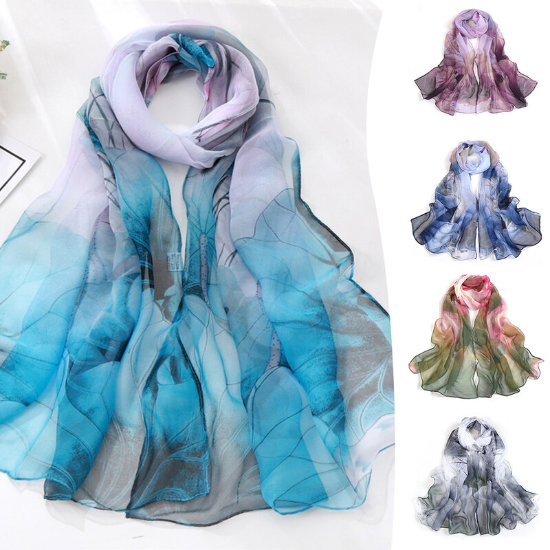 Mode mehrfarbige Schals für Frauen tragbare leichte Halstücher für Strand/Party/Reisen