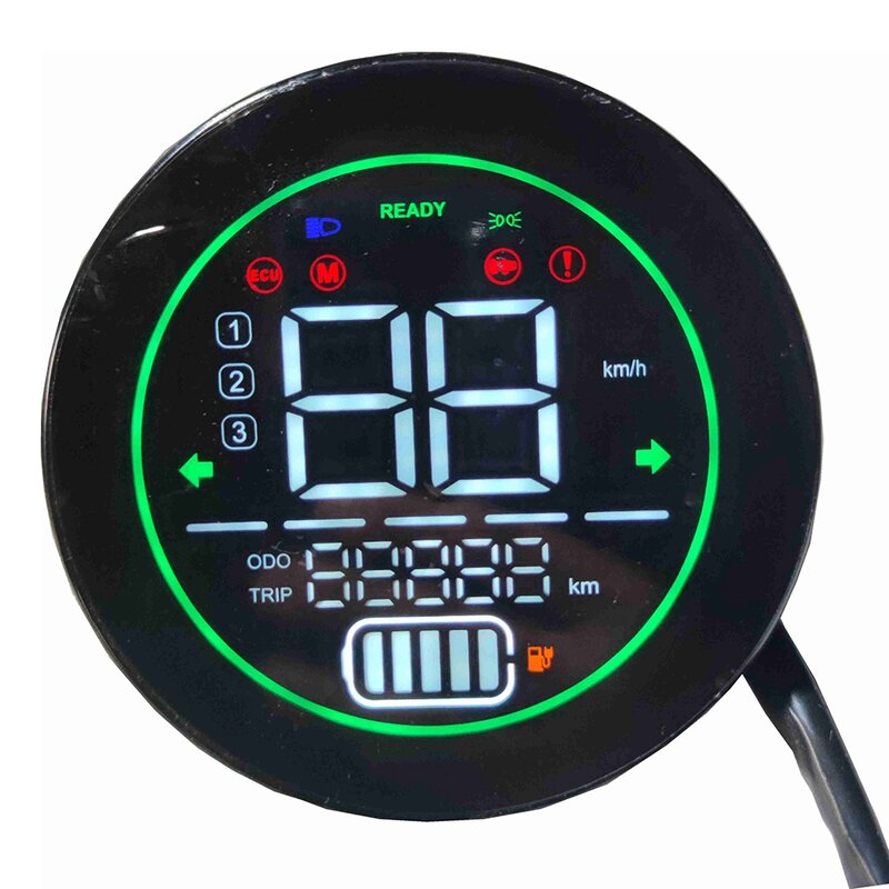 Electric Bike Spee eter Scooter Dashboard Indicator 48V 60V 72V Lead-Acid Battery LED Instrument Display