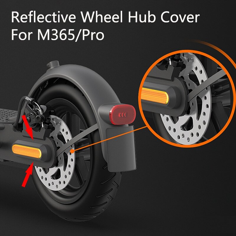 For Xiaomi M365 Pro Electric Scooter Reflective Wheel Hub Cover Protective Case Decorative Decal