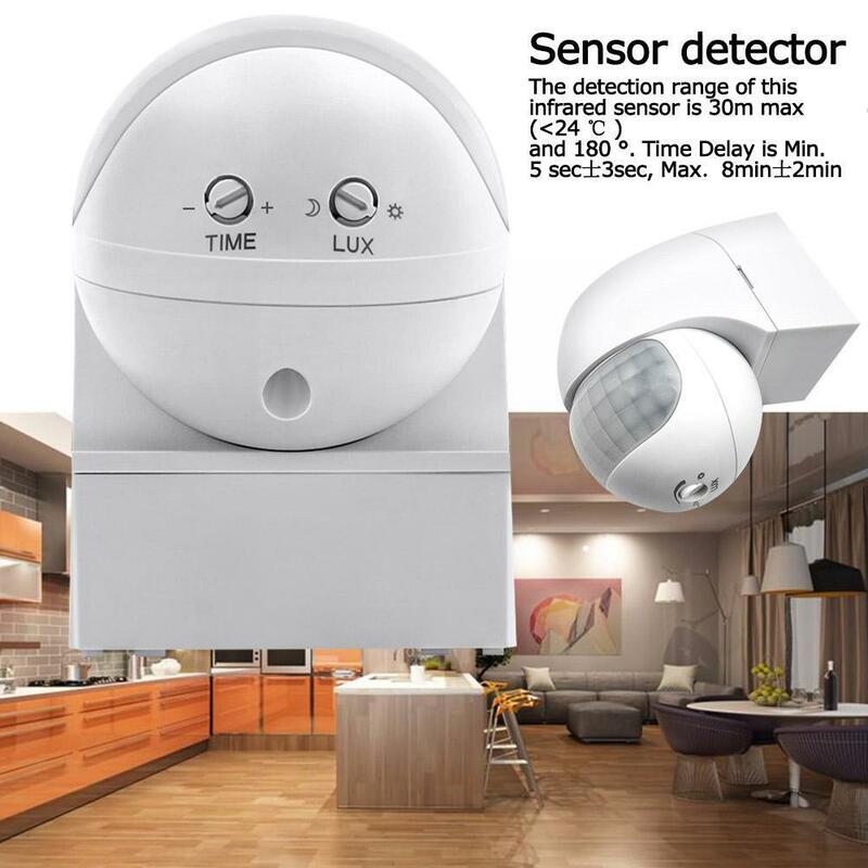 Detektor LED Sensor tahan air, saklar dinding Sensor gerakan Panjang inframerah luar ruangan 110v ~ 230v, Timer 180