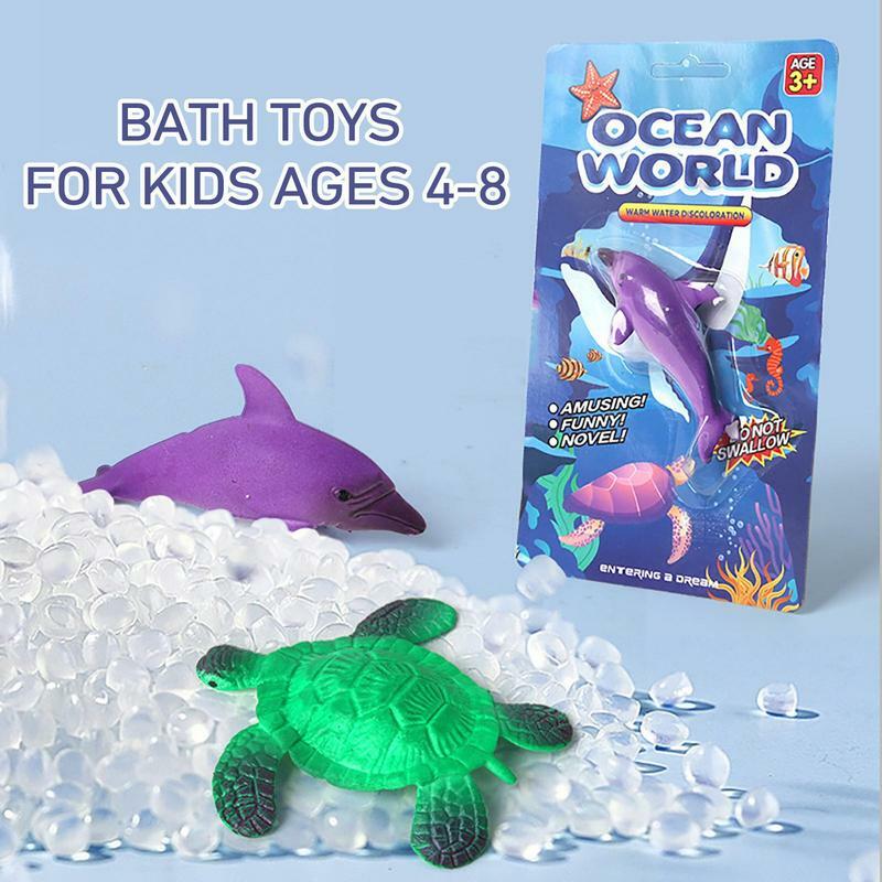 Игрушка-животное для океана, детская форма, безопасная и безвредная головоломка для просвещения, меняющая цвет, для аквариумов