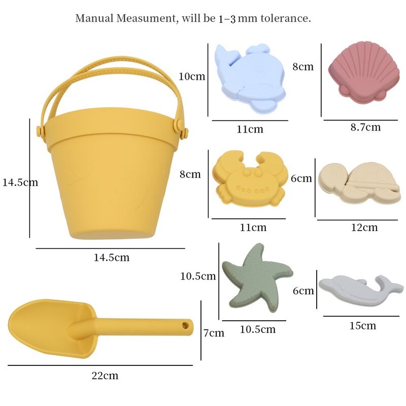 Summer Beach Toys for Kids Soft Silicone Sandbox Set Beach Game Toy for Send Children Beach Play Sand Water Play Tools Sand
