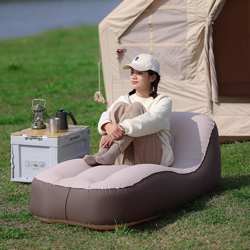 Canapé-lit à air pliable pour couples adultes, lit de plage romantique paresseux, chaise d'air extérieure sexy, lit de camping cumbed nature, relexing