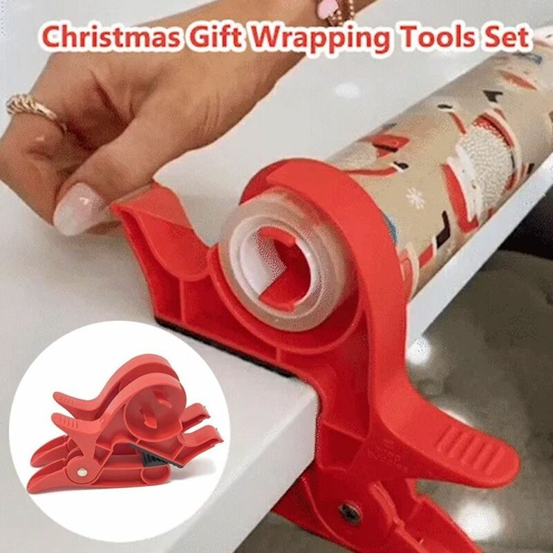 Clipes de plástico portátil Wrap, Tabletop Wrap, Buddies Gift Wrapping Tool, 1 2Pcs