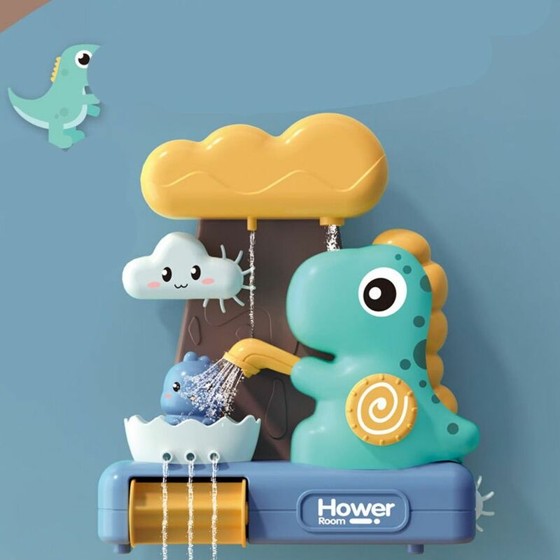 Tubo dinosauri tubo assemblaggio soffione doccia plastica animali del fumetto ruota d'acqua gioca giochi d'acqua giocattoli bambino/bambini