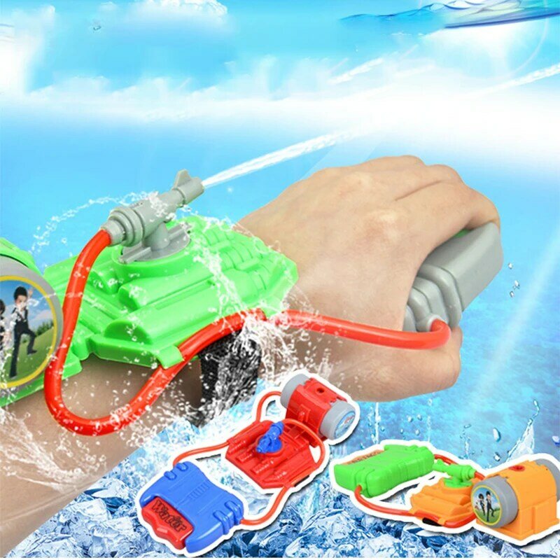 Gorąca sprzedaż na zewnątrz zabawki plażowe ręczne dzieci pistolet na wodę do zabawy nad morzem zewnętrzny ogród gry Spray nadgarstek pistolety na wodę prezent dla dzieci