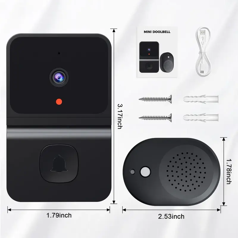 Bezprzewodowy dzwonek WiFi na zewnątrz kamera HD drzwi antywłamaniowe dzwonek noktowizor wideodomofon zmiana głosu do telefonu do drzwi Monitor domu