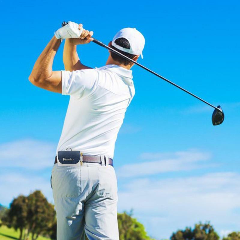 Golfball Aufbewahrung tasche farb blockierte magnetische PU Leder Golfball Tasche Tasche tragbare Hüft tasche Leder Golf tasche Lieferungen