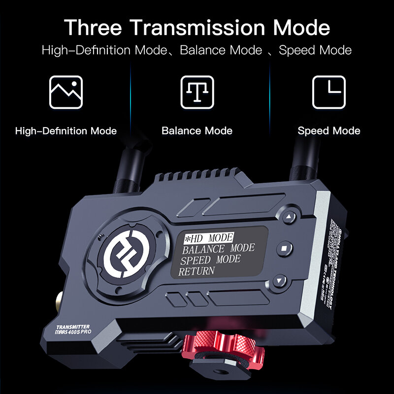 Hollyland Mars 400S Pro Wireless Video Transmission SDI HDMI 0.1s Latency 400ft Range for Live Streaming Advertising Shooting