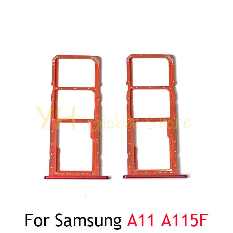 Per Samsung Galaxy A01 A015F A015 A11 A115F A115 Dual Sim Card Board Micro SD Card Reader adattatori parti di riparazione