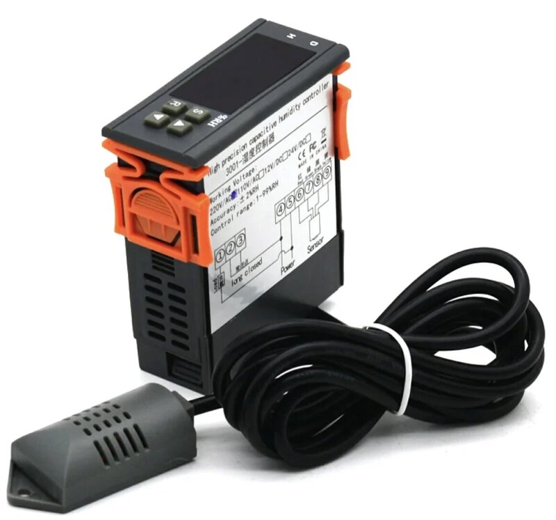 Interruptor de Control de humedad con pantalla Digital inteligente electrónica, controlador de humedad, CA 110V, 220V, cc 12V, 24V, 10A