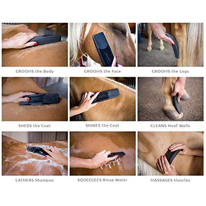6-in-1 Gentle Grooming Brush Horse And Dog Grooming Brush Bath Massage Brush Original For Horses