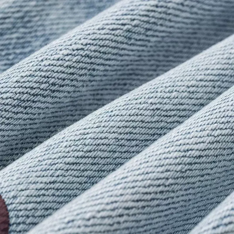 Jeans di marca ROCA viola di alta qualità ricamati lettera P pantaloni americani alla moda e slim a gamba dritta