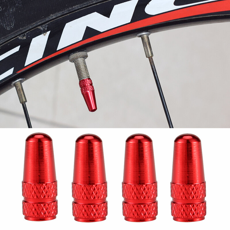 4 Stks/set Regenboog Kleur Fietsband Ventieldopje Aluminium Caps Voor Kleppen Franse Valve Cap Presta Bike Tyre Hoed Mtb accessoires Nieuwe