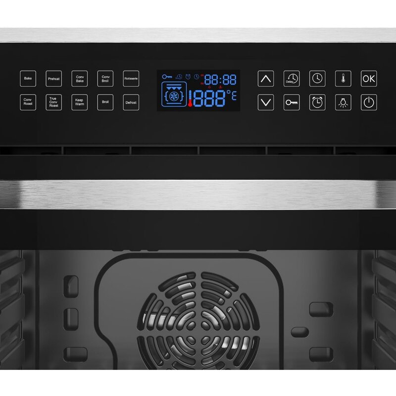 Robtisserie-電気対流式単壁オーブン、10調理機能、24インチ、デラックスマックス360 ° 、感度制御、ステンレス