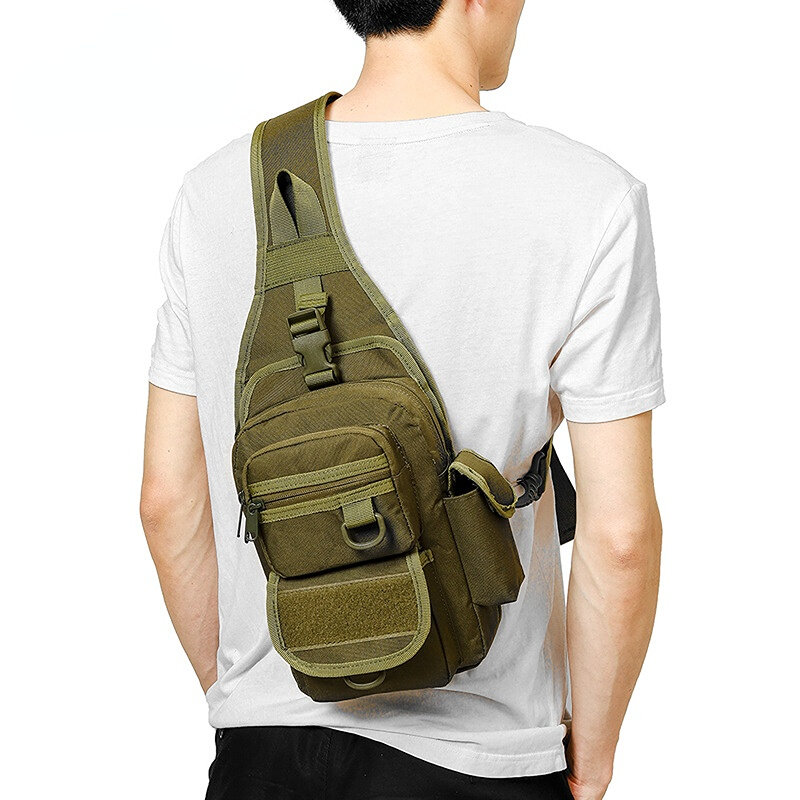Chikage bolsas de pecho tácticas de camuflaje con personalidad, deportes al aire libre, bolsas de pecho Unisex, bolsas impermeables de gran capacidad para pesca y caza
