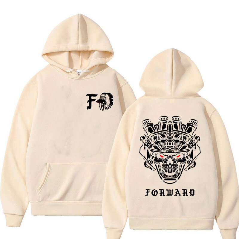 Forward Observations Group Skull Double Sided Print Hoodie Male Fashion Oversized Pullover Men Women's Vintage Casual Hoodies