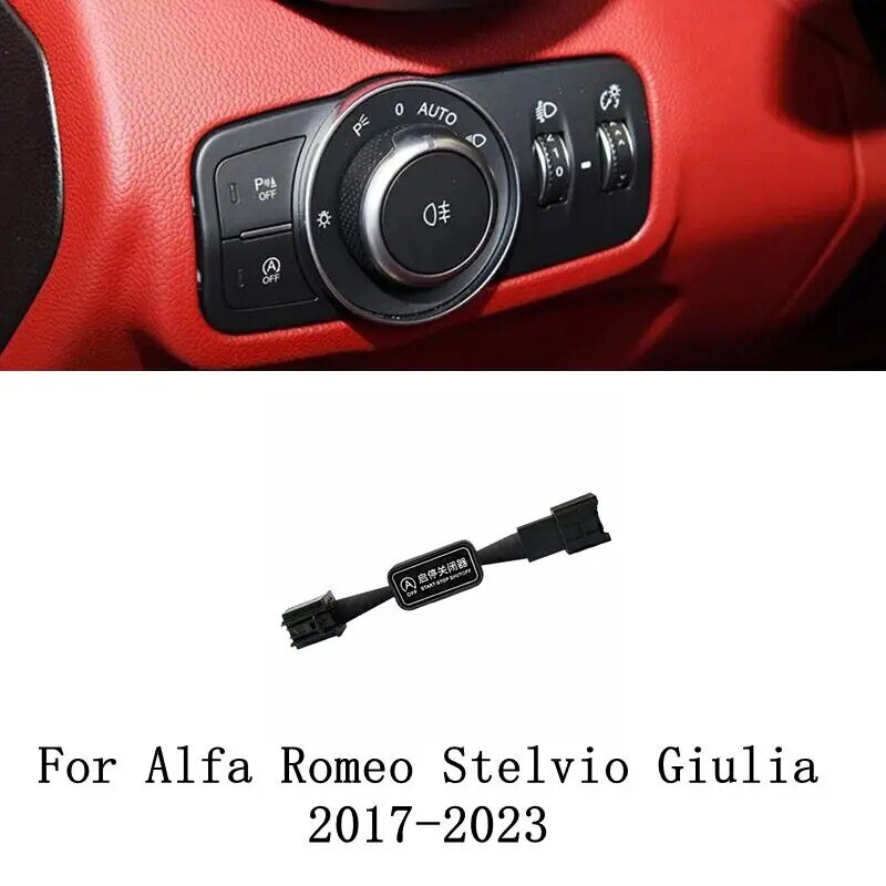 Alfa Romeo Stelvio Giulia 2017-2023 자동차 자동 시동 및 정지 엔진 시스템 플러그, 정지 및 시동 모듈 어댑터 케이블