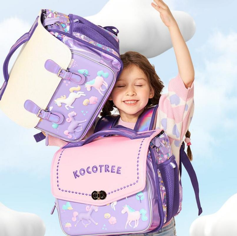 만화 3D 다시 학교 가방, 어린이 컷 학교 배낭 십대 소녀 유니콘 방수 책가방 어린이 정형 외과 배낭
