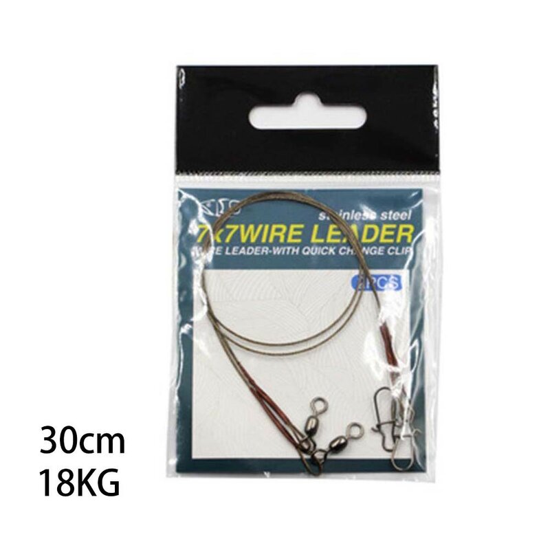 Líder de fio durável de alta qualidade, 20 cm, 30 cm, 40cm, 100%, apto para estilos de pesca, anti mordida, novo, 2pcs