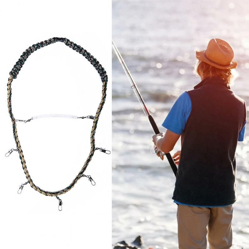 Soporte de pesca respetuoso con la piel, línea ligera de alta estabilidad, versátil, collar con mosca, herramientas de cuerda de pesca