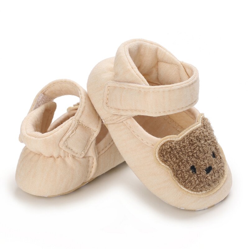 Sapatos de criança antiderrapante para bebês com fivela, animal dos desenhos animados, urso, coelho, fofo, decorativo, moda infantil, casa